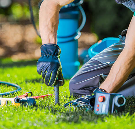 impianti di irrigazione per giardini e aree verdi, privati e pubblici.